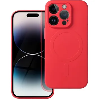 Náhradní kryt pro mobilní telefon Kryt Silicone Mag Cover s Magsafe iPhone 14 Pro červený