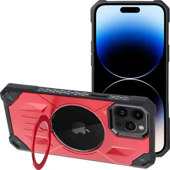 Náhradní kryt pro mobilní telefon Kryt Armor Mag Cover s Magsafe iPhone 14 Pro červený
