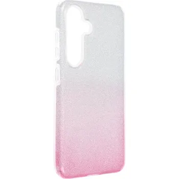 Náhradní kryt pro mobilní telefon Kryt Shining Case Samsung Galaxy S24 Clear/Pink