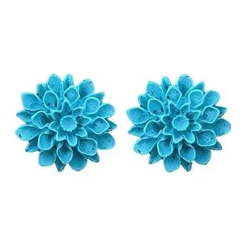 Náušnice Flowerski náušnice - blue stone