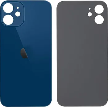 Náhradní díl pro mobilní telefon Apple iPhone 12 - Zadní sklo krytu se zvětšeným otvorem na kameru (Blue)
