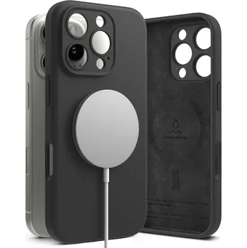 Náhradní kryt pro mobilní telefon Kryt Ringke Silicone Magnetic Magsafe iPhone 16 Pro Max black