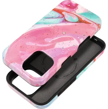 Náhradní kryt pro mobilní telefon Kryt Forcell F-Protect Mirage, Military Drop-Tested Case s MagSafe iPhone 16 Pink Marble