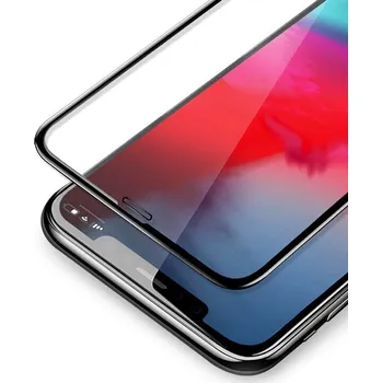 Náhradní díl pro mobilní telefon 5D hybridní ochranné sklo iPhone X/XS s vyvýšenými okraji - černý