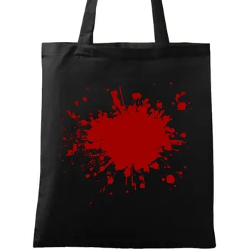 Nákupní taška Bavlněná taška Krvavá Skvrna Blood Splash (Barva: Černá)