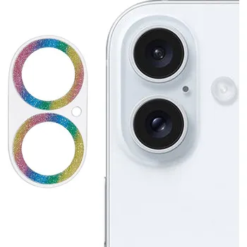 Tvrzené sklo (Tempered Glass) ENKAY pro Apple iPhone 16 / 16 Plus - na čočku kamery - duhové