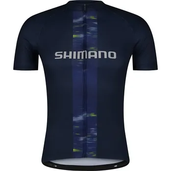 cyklistický dres SHIMANO LOGO dres s krátkým rukávem 2025 barva: modrá námořní, velikost oblečenÍ: S