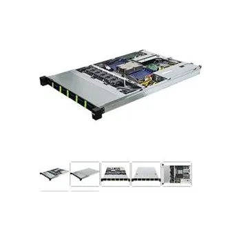 Server ASRock Rack 1U server SP5, 24xDDR5 nonECC,12xHS NVME SATA, 2xM.2, PCIe5 x16,2x10Gb 2x1Gb LAN 2x1000W,IPMI