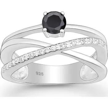 Prsten Stříbrný prsten Eden ČERNÝ 51