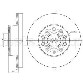 Brzdový kotouč Brzdový kotouč METELLI 23-0725C