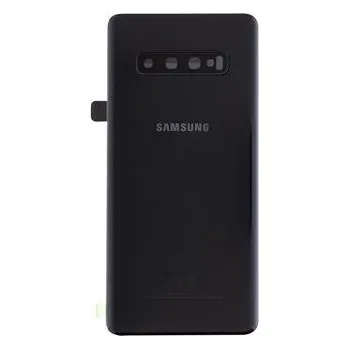 Náhradní kryt pro mobilní telefon Samsung Galaxy S10 Plus - Zadní kryt se sklem Kamery - černý (náhradní díl)