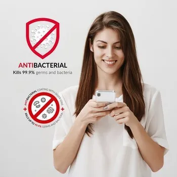 Náhradní díl pro mobilní telefon Forcell AntiBacterial Kryt pro iPhone 12/12 Pro průhledný