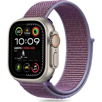 Řemínek na hodinky Řemínek Tech-Protect Nylon Apple Watch 6 / 7 / 8 / 9 / 10 / SE / Ultra 1 / 2 (44 / 45 / 46 / 49 mm) Lilac