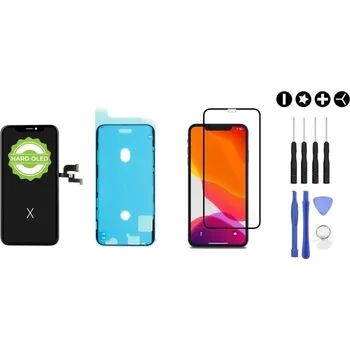 MULTIPACK - OLED displej iPhone X + lepení pod displej + 3D ochranné sklo + sada nářadí