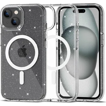 Náhradní kryt pro mobilní telefon Kryt Tech-Protect Flexair Hybrid Magsafe iPhone 15 Glitter Clear