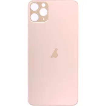 Náhradní kryt pro mobilní telefon Apple iPhone 11 Pro - Zadní sklo krytu se zvětšeným otvorem na kameru (Gold)