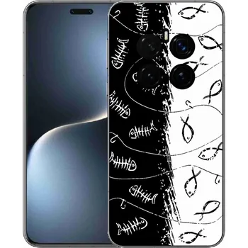 Pouzdro na mobilní telefon Gelový kryt mmCase na Honor Magic 7 Pro 5G - kostry a rybky