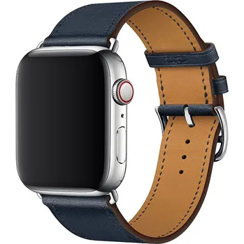 Kožený řemínek pro Apple Watch (42/44/45 mm) Midnight Blue