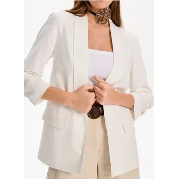 Sinsay - Sako s viskózou - krémová - 4710X-01X - 4710X-01X-XXS