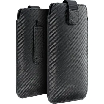 Náhradní kryt pro mobilní telefon Kryt Forcell POCKET Carbon Case - velikost 18 - iPhone 13 / 13 Pro Samsung Galaxy S7 Edge