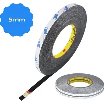 Lepicí páska 3M - oboustranná lepicí páska - 5 mm x 50 m (černý)