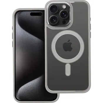 Náhradní kryt pro mobilní telefon Kryt Color Edge Mag Cover s Magsafe iPhone 15 Pro Max titanově šedý