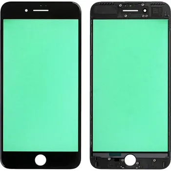 Náhradní kryt pro mobilní telefon Oleofobní náhradní černý přední sklo s rámem na iPhone 7 Plus