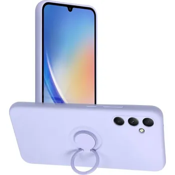 Náhradní kryt pro mobilní telefon Kryt SILICONE RING Case Samsung Galaxy A34 5G fialový