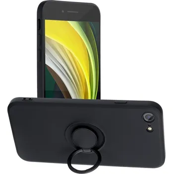 Kryt Forcell SILICONE RING Case iPhone 7 / 8 / SE 2020 / SE 2022 černý