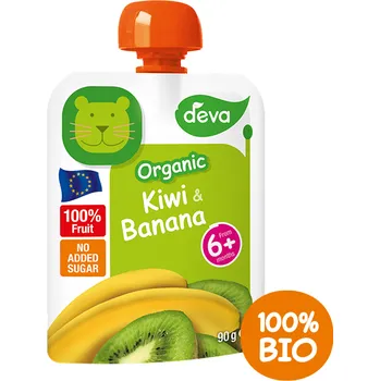 DEVA BIO Ovocná kapsička 100% ovoce Kiwi a banán