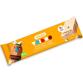 Smileat BIO celozrnná oplatka s kakaovou náplní s agáve 30 g