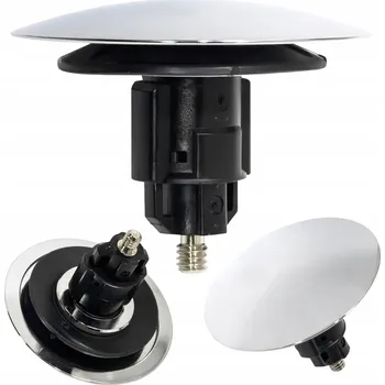 Sifon Zátka umyvadla klik-klak bez přepadu kulatý McAlpine stříbrná