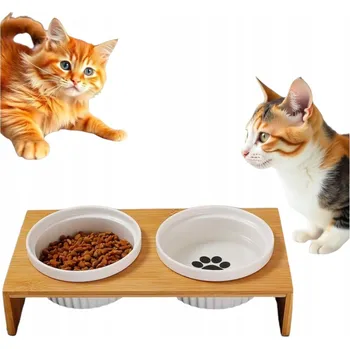 Miska pro psa Sada dvou keramických misek na krmení Weltoro, 800 ml