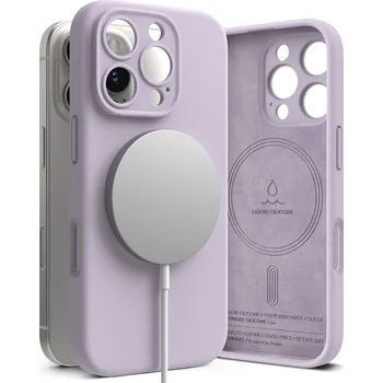 Náhradní kryt pro mobilní telefon Kryt Ringke Silicone Magnetic Magsafe iPhone 16 Pro light Purple