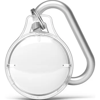 Náhradní kryt pro mobilní telefon 1ks Rinkge AirTag Slim s karabinou - průsvitný