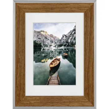 Rám na obraz Hama rámeček plastový SIERRA, ořech, 15x20 cm