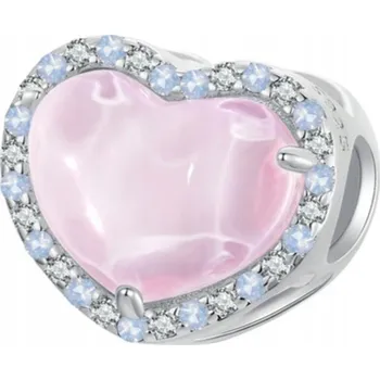 Přívěsek Přívěsek Charms Opalizující Srdce Stříbro 925 Charms Přívěsky Trusky