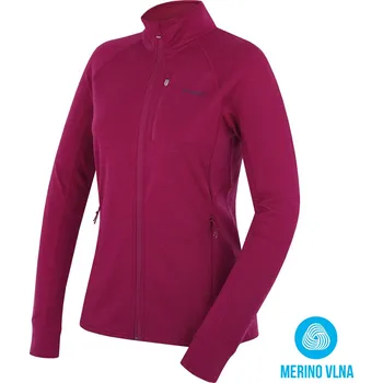 Dámská mikina Husky Dámská mikina z merino vlny Alou L L, dk. magenta