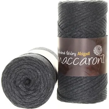 Příze Maccaroni Bavlněné šňůry 3 mm tmavě šedá 105