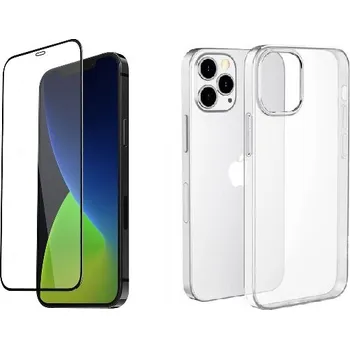 Náhradní díl pro mobilní telefon 2PACK - 3D ochranné sklo + průhledný kryt pro iPhone 12 Pro Max