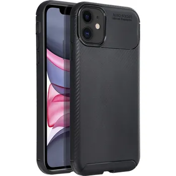 Náhradní kryt pro mobilní telefon Kryt Carbon Premium Pouzdro iPhone 11 černý