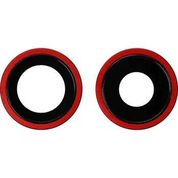 Náhradní kryt pro mobilní telefon iPhone 11 - náhradní sklo zadní kamery s rámem - red