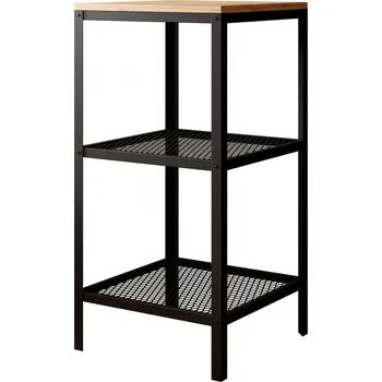 Šatní skříň Nábytek PEGAS s.r.o. Regál Rolin Černý + Dub Lancelot