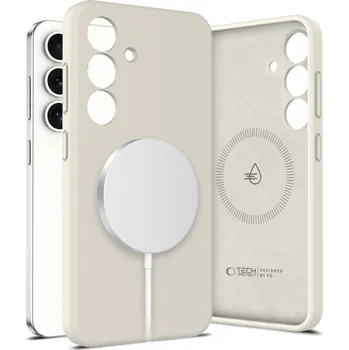 Náhradní díl pro mobilní telefon Kryt Tech-Protect Liquid Silicone Magsafe Samsung Galaxy S25 Cosmic Latte