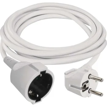 Prodlužovací kabel EMOS Prodlužovací kabel 3 m / 1 zásuvka / bílý / PVC / 1,5 mm2 P0123R