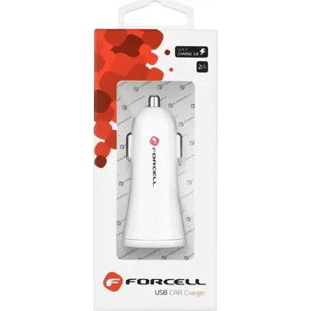 Nabíječka do auta Forcell F-Energy Tfk-Cc-095 Nabíječka do auta USB A Qc3.0 2.4A white