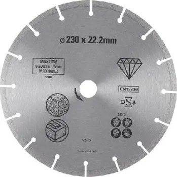 Řezný kotouč Stanley Příslušenství - Diamantový řezný kotouč na kámen a cihly, 230x22,2 mm STA38142-XJ