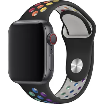 Řemínek na hodinky Řemínek pro Apple Watch (38/40/41 mm) Sport, black-colorful (velikost S)