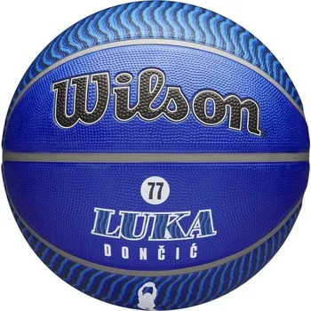 Sport Basketbalový míč Wilson NBA PLAYER ICON OUTDOOR LUKA DONČIĆ 7 Modrá, Černá, Bílá, Šedá