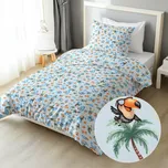 Dětské bavlněné ložní povlečení Sandra SA-535 Mořská zvířátka na světle modrém Jednolůžko 140x200 a 70x90 cm